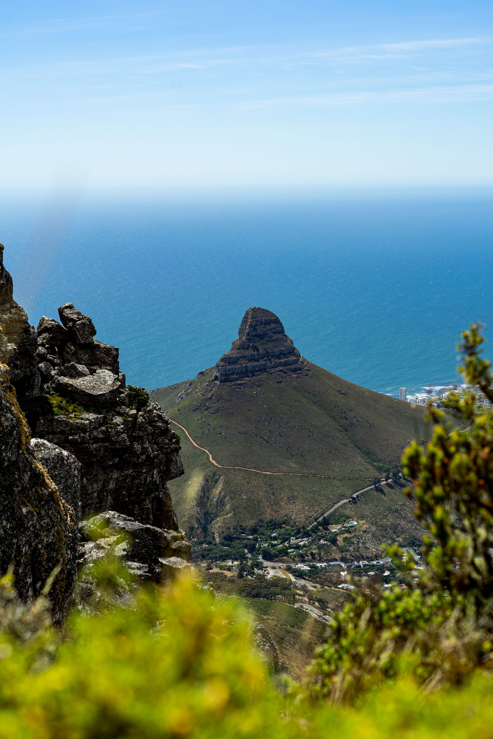 Lions Head with the sea at the back